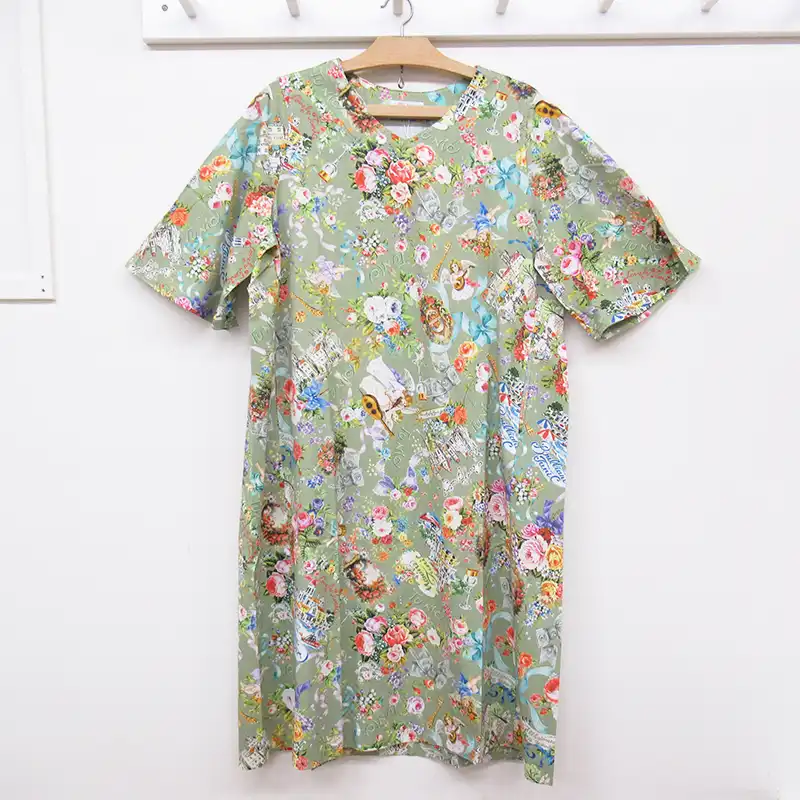 TUNIC　80双天竺・マリンラブ　６分フレア軸TN/Cカーキ